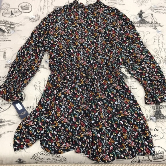 Rachel Roy Ruched Ruffled Floral Dress - Picture 3 of 8